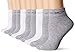 PEDS Women's Coolmax Anklet Sock with Comfort Top and Arch Support, White/Grey Heather, 5-10 (9 Pair Pack)