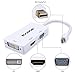Koopman Mini DisplayPort(Thunderbolt) to HDMI/VGA/DVI 3 in 1 Adapter, Mini DP Cable Connector for Apple MacBook Air/Pro iMac Surface Book Microsoft Surface Pro and More