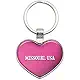 Graphics and More Metal Keychain Key Chain Ring Pink I Love Heart State in USA - Maryland USA