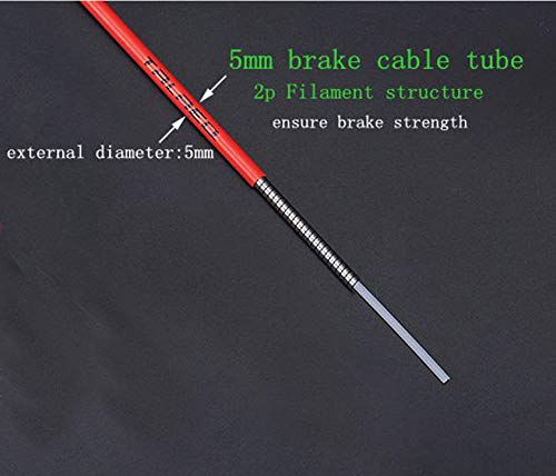 dolphin1986 Bicycle Brake Cable Bike Braking Cable Line Wire Hose Housing Set Bicycle Parts Accessories (Black)