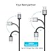 USB Type C Cable, TechRise 3 Packs USB-C to USB 2.0 A High-Speed Charging & Data Transfer Cable For Apple New Macbook 12 Inch, Nokia N1, and Other Type-C Supported Devices - Nylon Braided with Aluminu