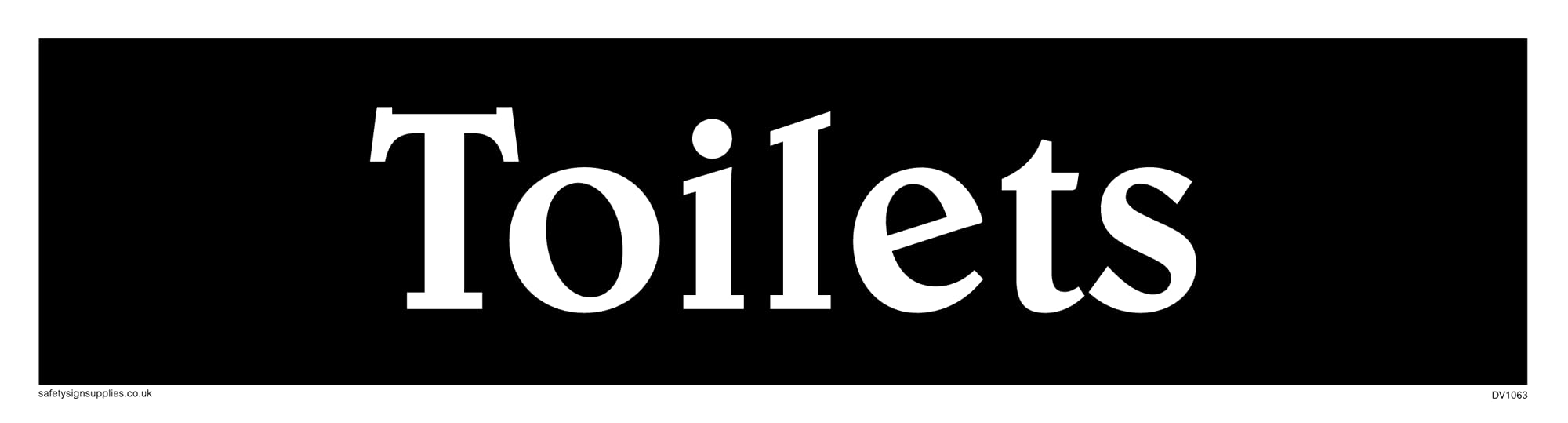 Pack of five - Toilets Sign - 225x60mm - L26