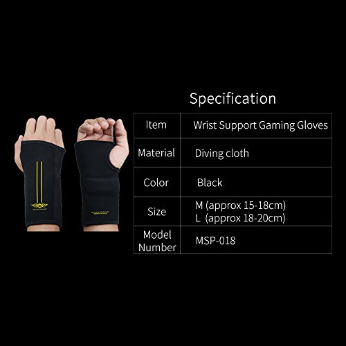 excovip EXCO Wrist Support Gaming Gloves Breathable Neoprene Thumb Loop