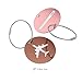 NUOLUX Aluminum Air Plane Pattern Luggage Tag Baggage Handbag ID Tag Name Card Holder with Key Ring 8pcs