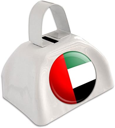 The United Arab Emirates National Country Flag White Cowbell Cow Bell