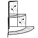 Giantex 3 Tiers Corner Shelf Metal Plant Stand, Stair-Step Style Flower Pot Display, Ladder Plant Display Rack, Quarter Round Plant Shelf for Indoor Outdoor Use