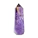 Tree Jewelry Natural Purple Crystal Point 6 Faceted Amethyst Wand, 1/2 pound for Healing, Reiki, Grids, Figurine Specimen Displays