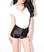 iloveSIA Women's Sexy Shorts Hot Pants High Waist Black Size L