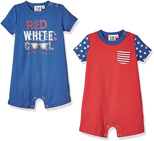 Silly Apples Baby Toddler Boys Outfit 2-Pack Short-Sleeve Romper Onesies