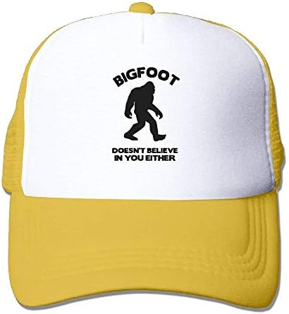 Men's Classic Mesh Back Trucker Hats Bigfoot Doesn't Believe in You Either Adjustable Sport Hat