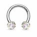 Crystal Paved Ferido Balls 316L Surgical Steel WildKlass Circular Barbell Horseshoe