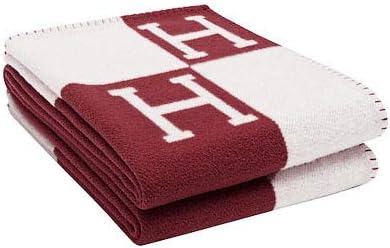 Couch Chair Car Camping Blanket Wool Cashmere Knitted Throw Blanket (55"x63", Red Wine)