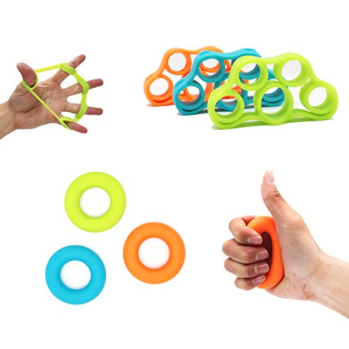 ADMA Hand Squeezer Exerciser,Hand Grip Strengthener Workout,Grip Strength Trainer,Finger Stretcher Resistance Bands,3 Levels Hand Gripper Great for Hand Strengthener & Hand Rehabilitation (6) - Thumbnail 5