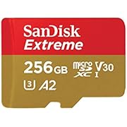 SanDisk 256GB Extreme MicroSDXC UHS-I Memory Card - C10, U3, V30, 4K, A2, Micro SD - SDSQXA1-256G-GN6MN