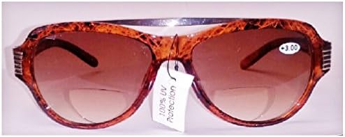 3.50 Strength Joy Mangano Jm New York Tortoise Brass Bifocal Sunreader with Spring Hinges