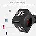 Uverbon Car Charger, 5V/3.1A 4 USB Port Safe Smart Quick Car Charger Adapter Volt Meter Car Battery Monitor with LED Voltage & Amps Display for iPhone Xs/X/8/7,Samsung Note 9/ Galaxy S9/ S8/S7- Black