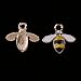 MagiDeal 10 Pieces Crystal Rhinestone Bees Flat backs Embellishments Buttons Flatback Appliques for Wedding Phone Craft Bag Shoes Hair Accessories Handmade Decorations - Yellow