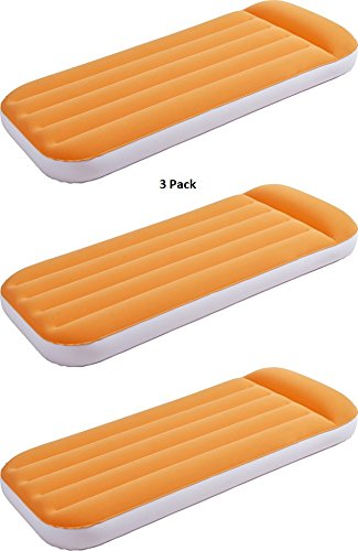 Jilong Easigo Kids Airbed, 62" x 26" x 9" Orange (3 pk)