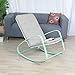 Sophia & William Outdoor Patio Rocking Chair Padded Steel Rocker Chairs Clearance Support 300lbs, Green