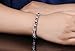 Girl Era Elegant Silver Plated Oval-Cut Purple Crystal Stone Tennis Bracelet Charm Link Bracelets(purple)