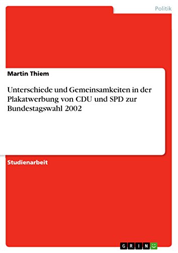 Unterschiede und Gemeinsamkeiten in der Plakatwerbung von CDU und SPD zur Bunde…