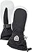 Hestra Women's Heli Ski Female Mitt, Leather Snow Mitten for Skiing, Snowboarding and Mountaineering - Black/Offwhite - 8