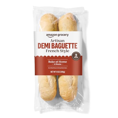 Amazon Grocery, Artisan Bake At Home French Style Demi Baguette, Frozen, 12 Oz, 2 Ct