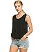 Halife Women's Casual Pleated Front Chiffon Sleeveless Blouse Tops (L, Black)
