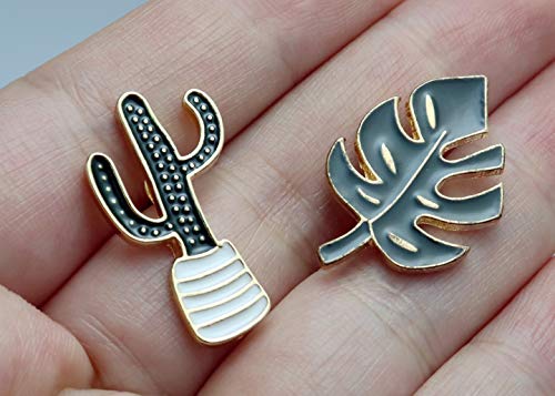 Enamel Pin Sets Cute Pins Funny Animal Lapel Pin Brooch Pin for Backpack (Rainbow Cactus Set of 6) - Thumbnail 4