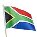12-Piece South Africa Stick Flags - South African Hand-held Flags, Polyester Country Stick Flag Banners, Decorations for Parties, Parades, Sports Events, and International Festivals- 5.5 x 8.3 Inches