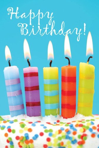 Birthday Candles & Cake Postcard (Pkg of 25)