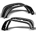 Bangbangche 4X Front Rear Fender Flares Kit Inner Fender Mud Guard Replacement 2007-2017 Jeep Wrangler JK Textured 2 & 4 Doors Unlimited, Factory Holes Heavy-Duty Black Stainless Steel not Plastic