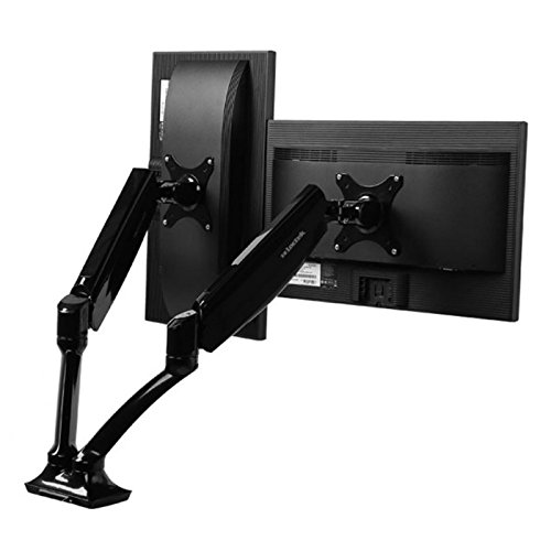 Loctek D5D Dual Monitor Arm Desk Monitor Mounts Fits 10"-27" Monitors, Gas Spring LCD Arm