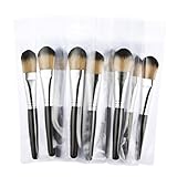 Niwota High-end Fine Fiber Foundation Brush Makeup Brush with One Free Nail Sticker (Wood Black Rod)
