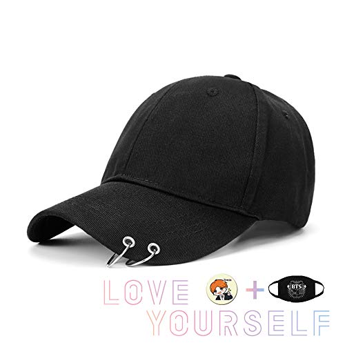 BTS Kpop Wings Tour Cap Snapback Baseball Jimin with Iron Rings Hats Love Yourself Album Outdoor