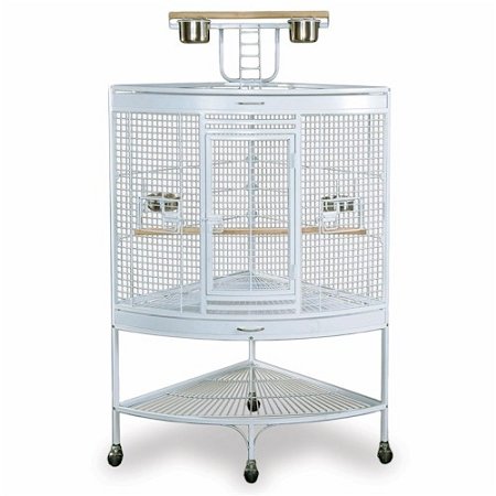 Prevue Pet Products Large Corner Bird Cage 3156W White, 37-Inch by 27-Inch by 63-Inch