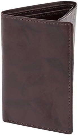 Slim Genuine Leather RFID Blocking Trifold Wallet for Men and Women SD 002 (Brown)