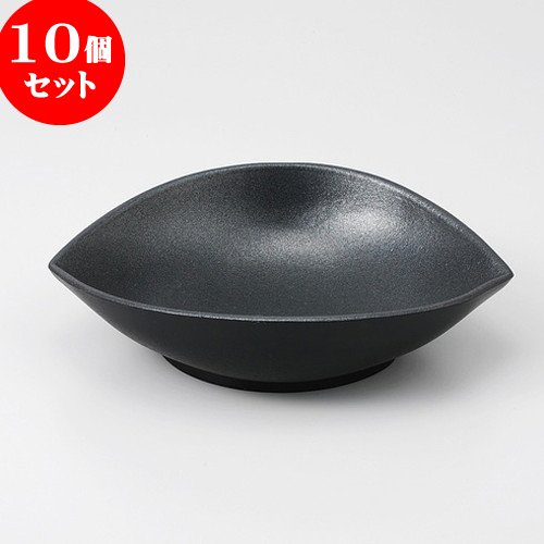 10個セット朴葉陶板 フッ素コート [ 15.8 x 13.6 x 4cm 230g ] 【 陶板 】 【 料亭 旅館 和食器 飲食店 業務用 】   B07519WTWR