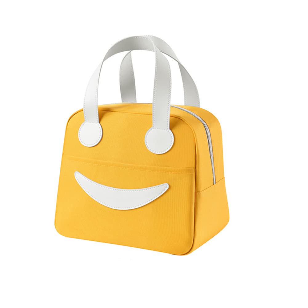 croselyu Portable Mini Insulated Portable Cute Outdoor Picnic Ice Bag Outdoor Storage Lunch Bag, 1 PCE (Yellow, Small)