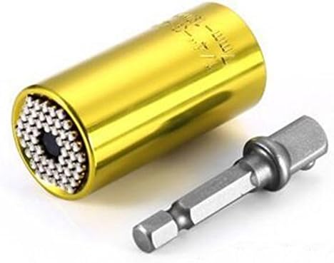 DOGOO Wrench Bushing Set 7-19MM Multi-function Universal Socket Adapter With Power Drill Adapter (Yellow)