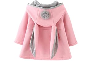 CoKate Infant Baby Girl Fall Winter Hooded Coat Sweet Rabbit Jackets Outerwear
