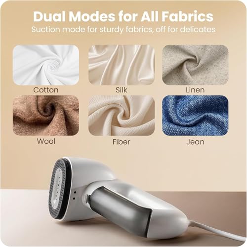 Neakasa Magic 1 Vacuum Steamer, Handheld Travel Garment Steamer for Clothes, 2300Pa Suction for Clothes Grips, Steamer Iron 2 In 1, Ready to Wear (220V-240V)