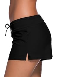 Aleumdr Shorts de traje de baño de cintura ancha, bragas para natación, para damaes