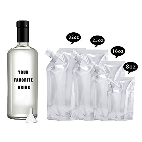 Concealable And Reusable Plastic Liquor Pouches flask kit Sneak Alcohol
