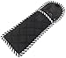 TropicaZona Quilted Canvas Soft Eyeglass Case (Pouch), Easy Flap Closure, Black