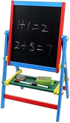 Jjsfjh لعبة عقل طفل مزدوج السقلات لوحة رسم الرسم على اللوحة السوداء التعلم الكبيرة للأطفال في مرحلة الطفولة المبكرة ألعاب لوح الرسم الخشبي التعليمي للأطفال الصغار Amazon Ae