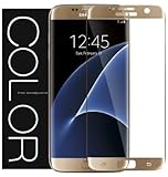 S7 Edge Screen Protector, G-Color® 0.2mm 3D Tempered Glass Screen Protector for Samsung Galaxy S7 Edge with Lifetime Warranty (Gold)