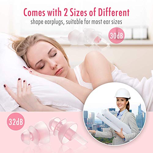 Sleeping Ear Plugs, Hearprotek 2 Pairs Ear Plugs (32db & 30db) Ultra