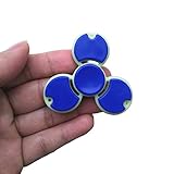 Small Fidget Spinner, WINONE Plastic Hand Spinner Glow In The Dark Small Size Designed for Children / Kids Stress Reducer Helps Focus Relieve ADD ADHD ANXIETY (3-R-BLUE)