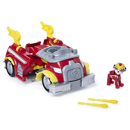 Paw Patrol, Mighty Pups Super Paws Chase's Powered Up Cruiser Transforming Vehicle (Renewed)